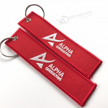 promotional embroidered key tag key chain