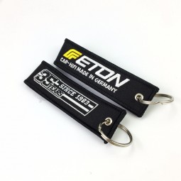 Custom Logo Brand Name Embroidery Tag Promotional Key Chains
