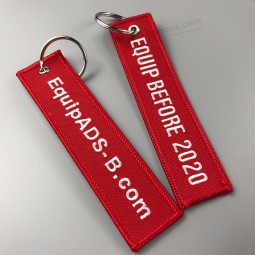 embroidery key chain, custom flight embroidered keychain
