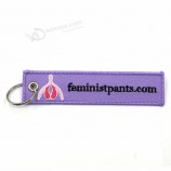 Fashion Multicolor Polyester Embroidered Logo  Keychain