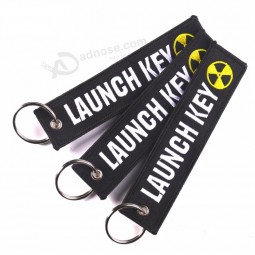 Nuclear Launch Key Chain for Motorcycles and Cars Scooters Tag Embroidery Key Fobs