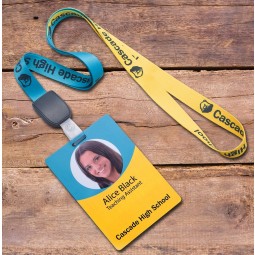 No hay cordones mínimos con cuello de tarjeta de identificación de PVC para tarjetas de identificación con clip especial cordón personalizado impreso