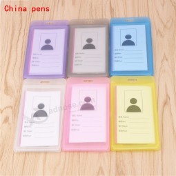 transparent plastic card sleeve ID Badge Case Clear Bank Credit Card Badge Holder Accessories