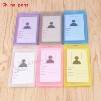 transparent plastic card sleeve ID Badge Case Clear Bank Credit Card Badge Holder Accessories