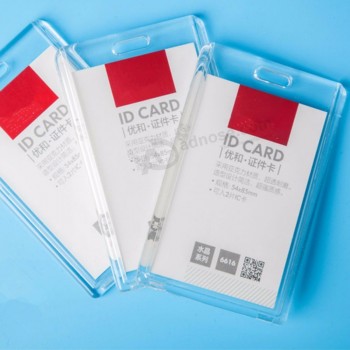 Acrylic Transparent Bank Credit Card Holders without Lanyard
