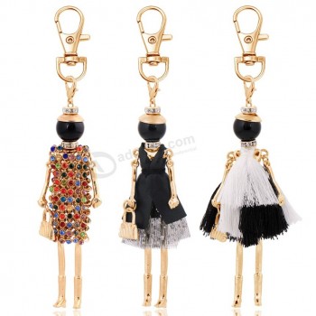 new fashion keychain for women charm key chain bag pendant key ring holder jewelry handmade girl gifts jewelry 2019