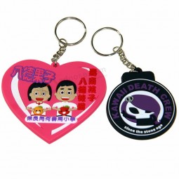 cheap heart keyring heart keychains with metal ring