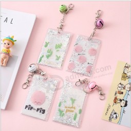 Bank bus certificate card bag Korea daily home use products girls plastic gift cheap keychains in bulk Key Chain OEM