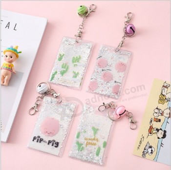 Bank bus certificate card bag Korea daily home use products girls plastic gift cheap keychains in bulk Key Chain OEM