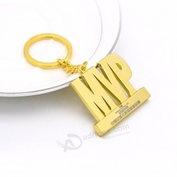 Longzhiyu 12years manufacturer metal keychain custom logo alphabet keyrings with chain