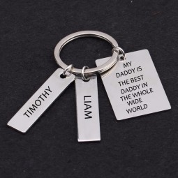 Custom name Fathers'Day Gift  enaving my Daddy is the best daddy in the whole wide world  Keychain For Geat DAD daugther son car