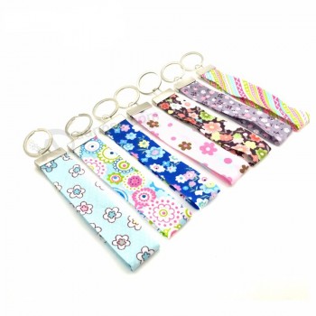 Ribbon floral Flower Wrist Key Holder Beautiful fabric Key Fob For Cars Scooters Tag