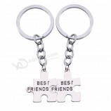 Puzzle besten Freunde Schlüsselbund Schlüsselanhänger Legierung Silber unregelmäßige Geometrie Schlüsselanhänger besten Freunde für immer BFF Freundschaft Schmuck