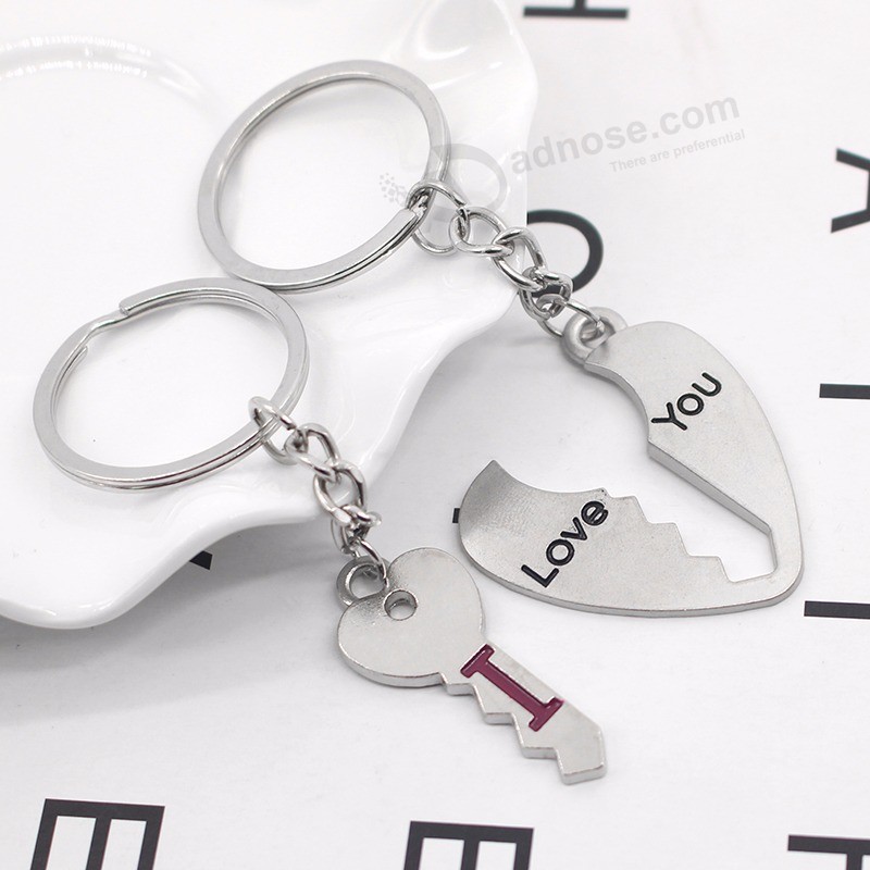 Fashion-Puzzle-Heart-Key-Shape-Keychain-I-Love-You-Key-Chain-Ring-For-Lovers-Couple-Wedding (3)