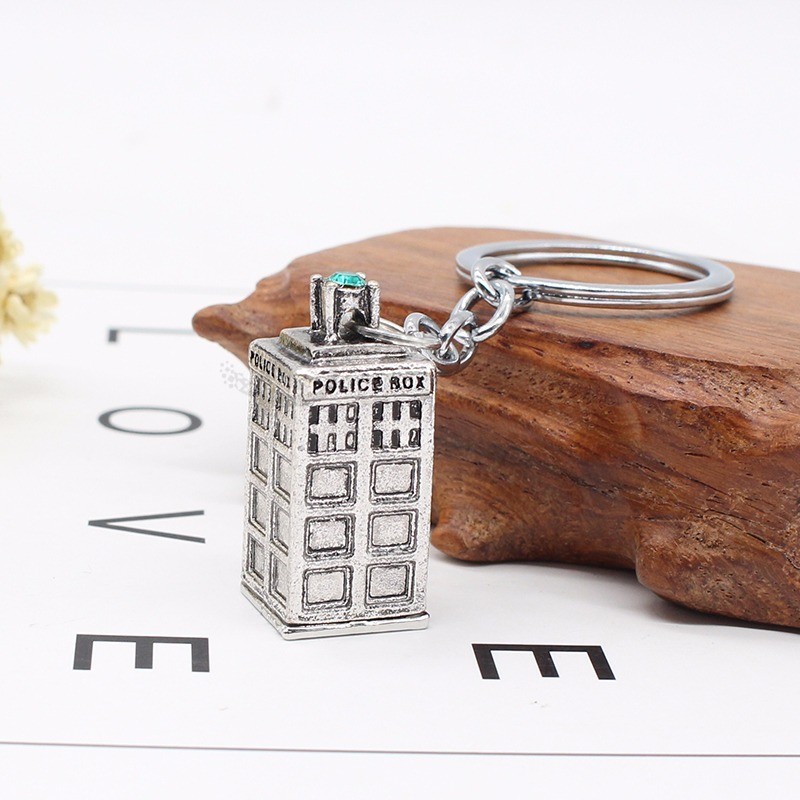 Vintage-Dr-Mysterious-Keychain-Doctor-Who-Tardis-Telephone-Booth-Police-Box-House-Key-Chain-Movie-Jewelry (2)