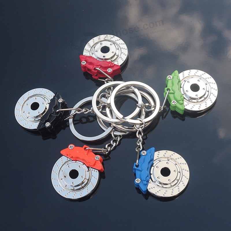 Car-Wheel-Keychain-Key-Ring-Alloy-With-Brake-Discs-Auto-Part-Model-Car-Keyring-Turbo-Keychain