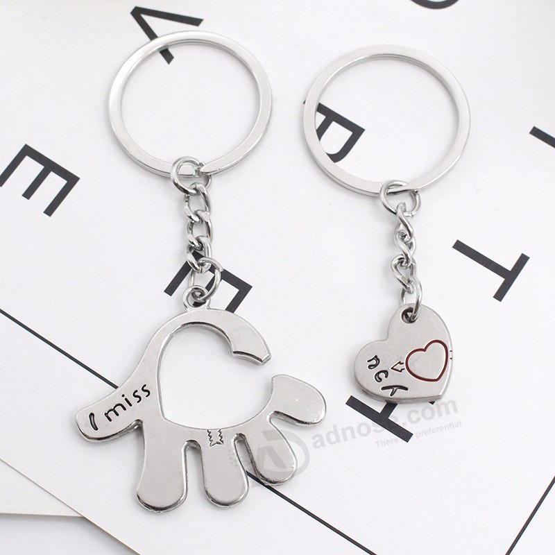 2Pcs-Fashion-I-Miss-You-Paar-Schlüsselbund-Love-In-Hand-Heart-Keychains-Schlüsselanhänger-Ring-Für (3)