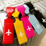 Print luggage tags PU Leather Luggage Label Pendant
