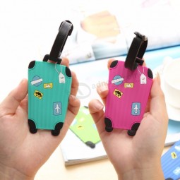 Travel Accessories Cute Cartoon Suitcase Shape Luggage Tag Address Holder Identifier Label Maker