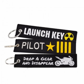 Etiqueta de equipaje accesorios de viaje lanzamiento de bordado Etiqueta de viaje de piloto clave etiquetas de equipaje para piloto de tripulación de vuelo amante de la aviación