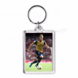 2020 New year gifts Transparent Blank keyring Insert plastic acrylic Photo paper Picture Frame Keyring decor Keychain