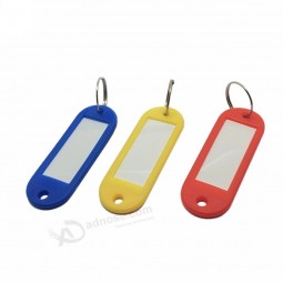 Wholesale Plastic Keychain Key Tags Label Name Tags With Split Ring For Luggage