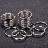 50PCS DIY Polished Silver Key Holder Split Ring Keyrings Key Chain Hoop Loop