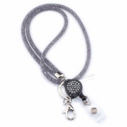 Camera Crystal Mobile Phone Holder Mesh Necklace Strap Badges