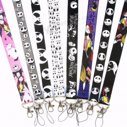 kerst keychian lanyard badge ID-kaarten houders jack pompoen mobiele telefoon Sleutelriemen