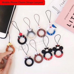 Cartoon Finger Ring Lanyard Correas For Phone Holder