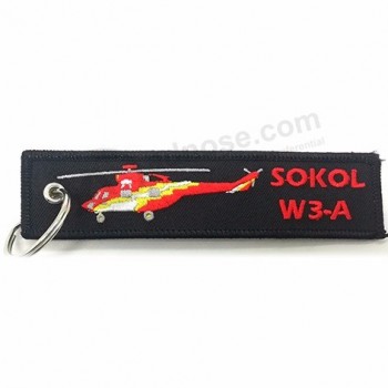 Customization Superior Quality Embroidered Patch Aviation Embroidery Airplane Keychains