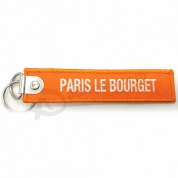 Customization Embroidered Two Sided Fabric Keychain Custom