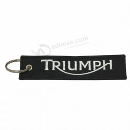 Manufacturer Customized Logo Promotional Embroidery personalized keychains tag