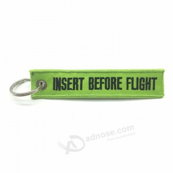 Fancy Advertising Custom OEM Embroidered personalized keychains tag For Girls