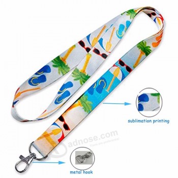 Customized zip pouch sublimation printed lanyard