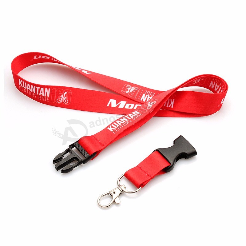 Promotional Thick Breakaway Buckle Custom Sublimation Flag Neck Strap Lanyard