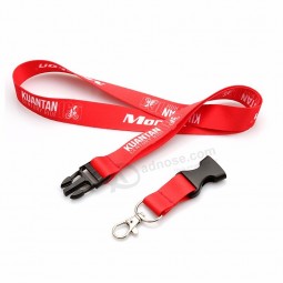 Promotional Thick Breakaway Buckle Custom Sublimation Flag Neck Strap Lanyard for key