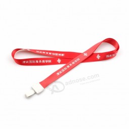 Custom Popular Printing Polyester Sublimation Lanyard for key with Plastic Hook