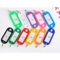 Mixed color Plastic Custom Key Tags Numbered Metal Hotel Key Ring Promotional