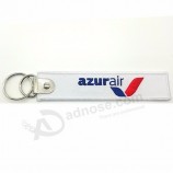 Pilot Key Ring Woven With Manufacturer Embroidery Keychain Logo Custom