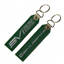 Embroidered Remove Keychain Key chain Fabric Keyring Key Ring Embroidery Twill Pilot Key Tag