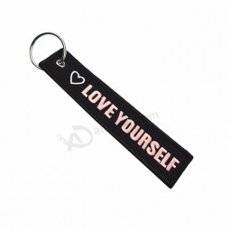 Promotion Custom Embroidered personalized keychains