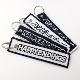 Embroidery Woven Polyester Fabric personalized keychains