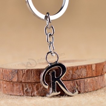 DIY Letters A - Z Metal Key Chain Simple Letter Name Car Key Ring For key