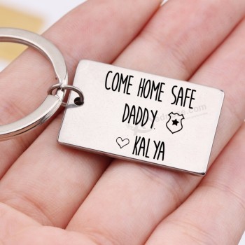 Customized Child Name Keyring print some message