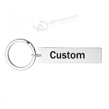Custom Engraved Stainless Steel Keychain For Car Logo or Name