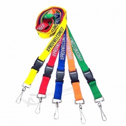 exhibition cute id neck lanyard with detachable buckle