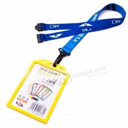 sublimated printed cute breakaway staff id card holder lanyard