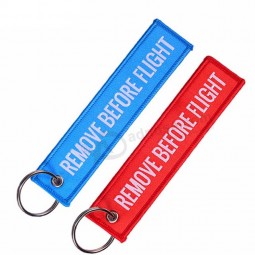 Factory Fashionable High Quality Free Samples Custom Woven cool keychains tag/Keyring Fob Key Tag