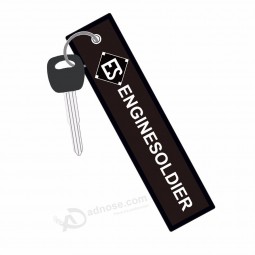 Top quality customized embroidered with any shape cool keychains